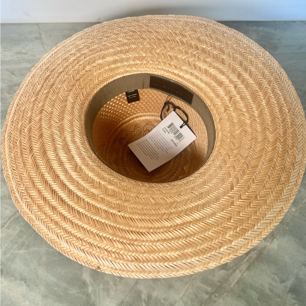 Janessa Leone Elsa Straw Hat Natural Size L NWT $349 Retail - Picture 5 of 6